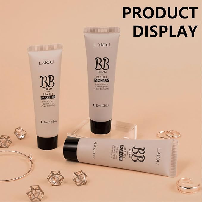 KWOLYKIM 2PCS Hydrating Makeup BB Cream, Tinted Moisturizer Face Makeup BB Cream Foundation Waterproof Concealer Clean Brighten Color Correcting Cream Nude Makeup Long Lasting for All Skin(Tan)-Velvo Beauty