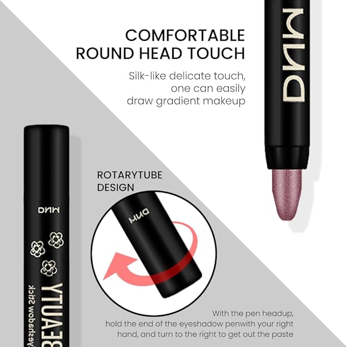evpct Orchid Shimmer Cream Eye Shadow Brightener Sticks Set for Eyes, Orchid Shimmery Matte Pencil Eye shadow Applicator Stick Pen Palette Makeup Waterproof sombras en crema para ojos 26#-Velvo Beauty