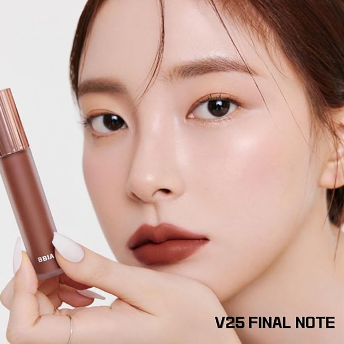BBIA Last Velvet Tint - Soft & Creamy Matte Finish Lip Stain, Blur Effect with Velvety Texture, Long-Lasting, High Pigment, Lightweight, Non-Drying, Vegan, Korean Lip Makeup (V24 TRENDY NOTE)-Velvo Beauty
