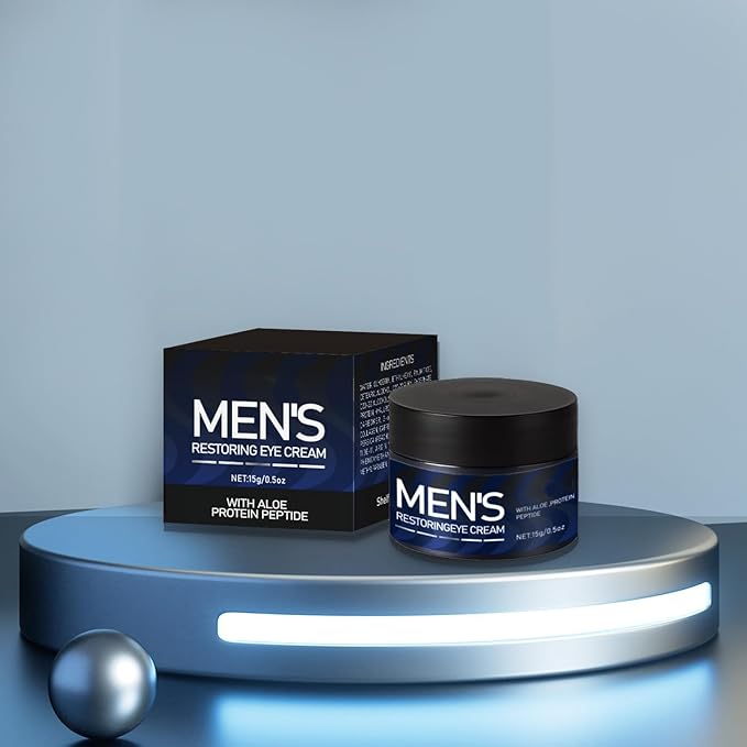 Men's Restoring Eye Cream Under Eye Cream for Dark Circles & Puffiness, Delay Aging Process of Eye Skin, Hydrating & Moisturizing, Reduces Puffiness, and Fine Lines-Velvo Beauty