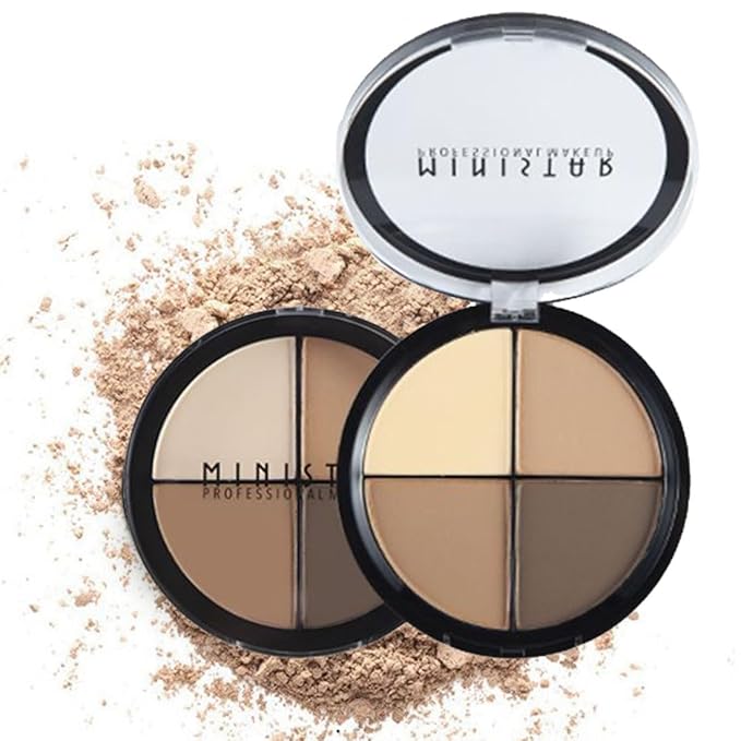 Contour and Highlight Palette Powder Contour Kit Concealing, Highlighting & Contouring Foundation/Concealer Palette Full Coverage Concealer for Mature Skin-Velvo Beauty