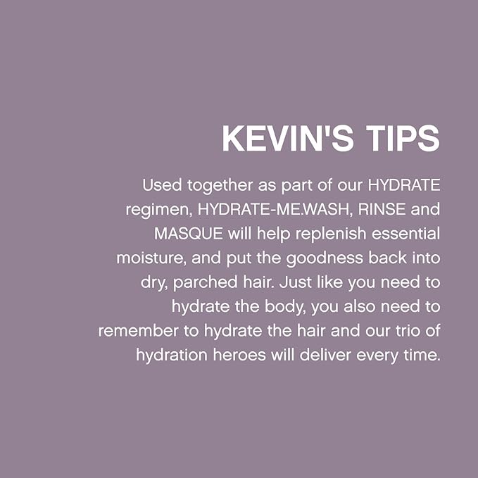 KEVIN.MURPHY HYDRATE-ME.WASH - Hydrating Shampoo for Natural & Coloured Hair - For Dull, Parched & Dry Hair - Deep Nourish Shampoos - 250 ml / 8.4 fl oz-Velvo Beauty