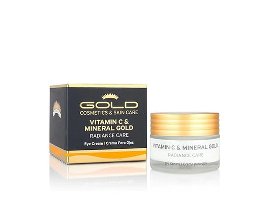 Gold Cosmetics & Skin Care Vitamin C & Mineral Gold Skincare, For Collagen Production (Eye Cream, 30 ml)-Velvo Beauty