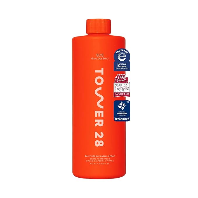 Tower 28 Beauty SOS Daily Rescue Facial Spray Jumbo Refill 16 oz / 480 mL-Velvo Beauty