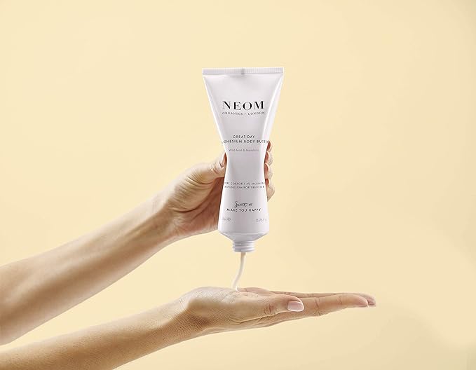 Neom- Great Day Magnesium Body Butter, 200ml | Mandarin & Wild Mint | Cream Moisturiser With Essential Oils | Nourish & Soften | Fresh & Zesty-Velvo Beauty