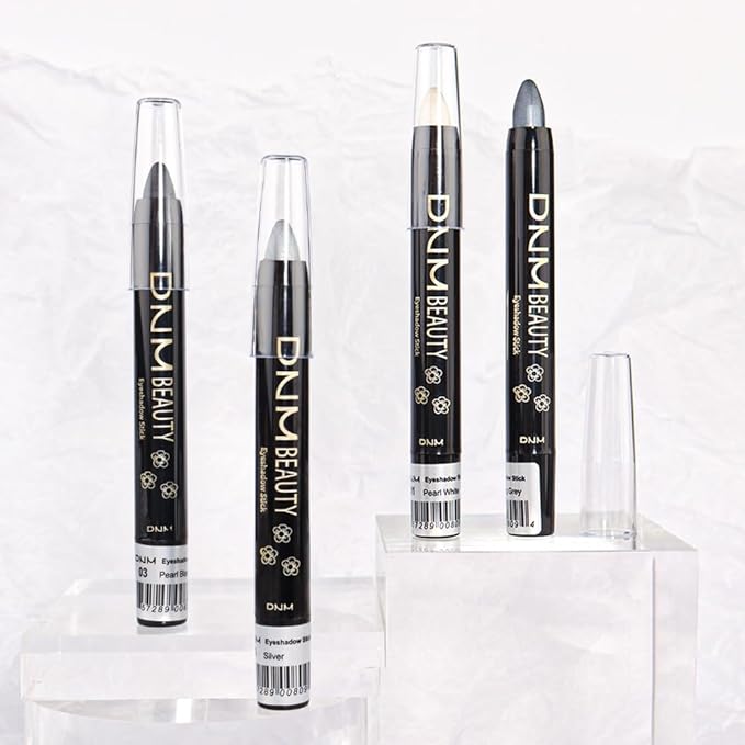 evpct Silver Shimmer Cream Eye Shadow Brightener Sticks Set for Eyes, Silver Shimmery Matte Pencil Eye shadow Applicator Stick Pen Palette Makeup Waterproof sombras en crema para ojos 16#-Velvo Beauty