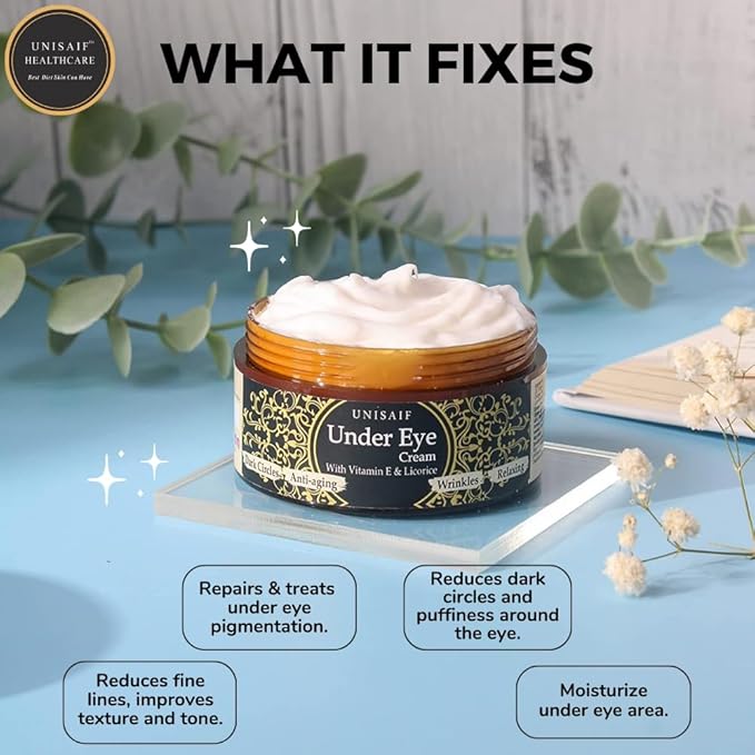 Under Eye Cream Anti Aging – Eye Cream for Puffiness and Bags Under Eyes | Eye Repair Cream for Dark Circles Under Eye Treatment | Puffy Eyes Treatment | Eye Cream for Dark Circles 1.76 oz-Velvo Beauty