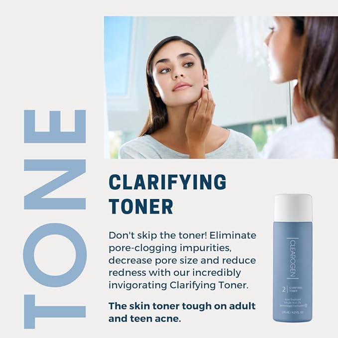 Clarifying Toner for Acne and Blemishes, Face Toner, Facial Toner, Skin Toner, Acne Toner, Toner Oily Skin, Salicylic Acid Toner, Astringent for Face, Toners, 4 Fl Oz-Velvo Beauty