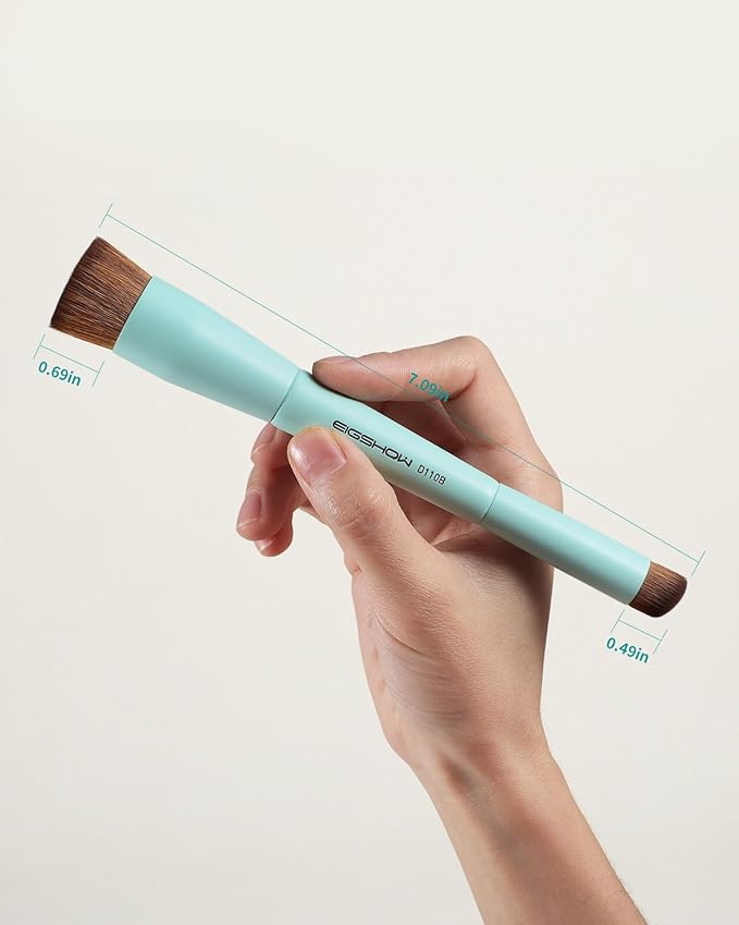 EIGSHOW Foundation and Concealer Brush, Dual Ended Makeup Brush For Flawless Foundation Coverage, Under Eye Concealer, Vegan & Cruelty-free (D110B)-Velvo Beauty