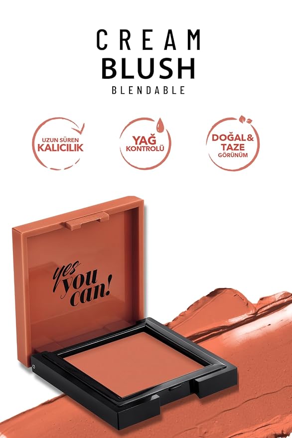 Pastel Cream Blush 47 | Fresh | Healthy & Natural Look | Ligh Weighted Formula | Sebum Control Richly Pigmented | Easily Blendable | Long Lasting | Semi Matte | 0.18 oz.-Velvo Beauty