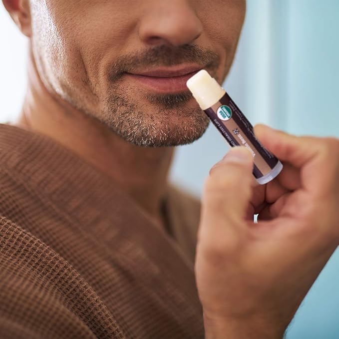 USDA Organic Lip Balm 4-Pack by Earth's Daughter - Vanilla Flavor, Beeswax, Coconut Oil, Vitamin E - Best Lip Repair Chapstick for Dry Cracked Lips.-Velvo Beauty