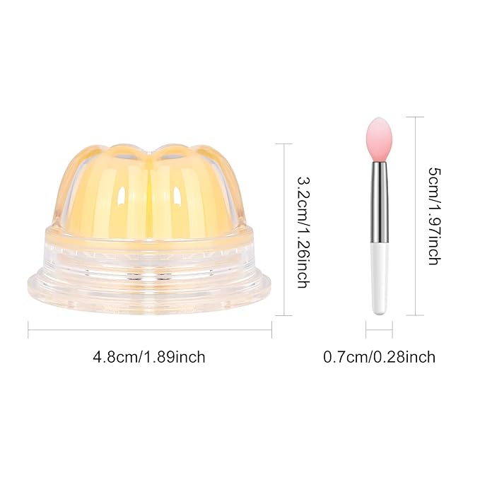 2Pc Jelly Lip Mask Overnight,Fruity Lemon Lip Sleeping Mask Day Night Repair Kawaii Lip Balm Hydrate Plump Dry Lip Scrubs Exfoliator,Lip Care Lip Moisturizer with Collagen-Lemon-Velvo Beauty