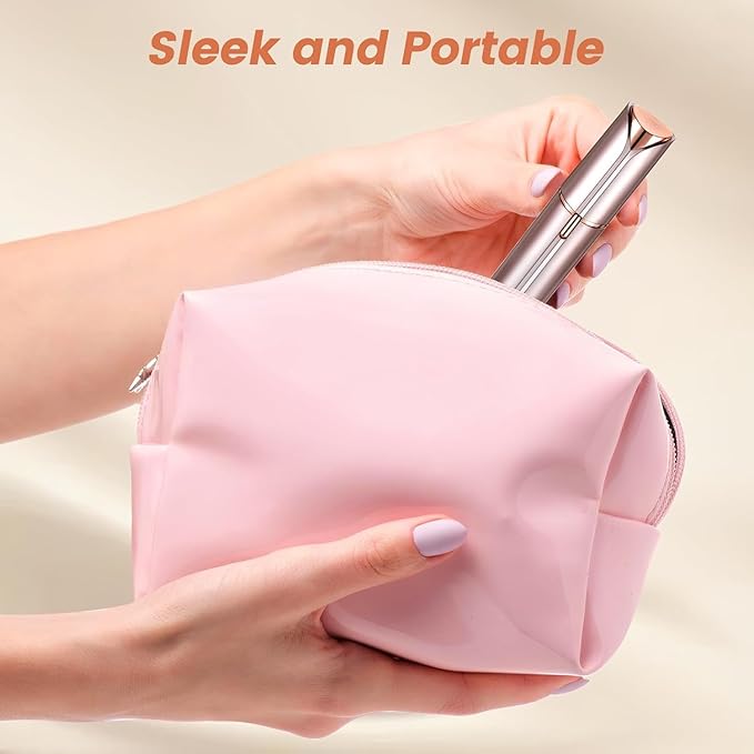 Facial Hair Remover for Women- as Seen on TV Painless Face Shaver -Mini Hair Remover, Electric Razor Shaver Portable Bikini Epilator for Lips, Chin, Armpit, Peach Fuzz, Fingers, Neck, Cheek(Champagne-Velvo Beauty