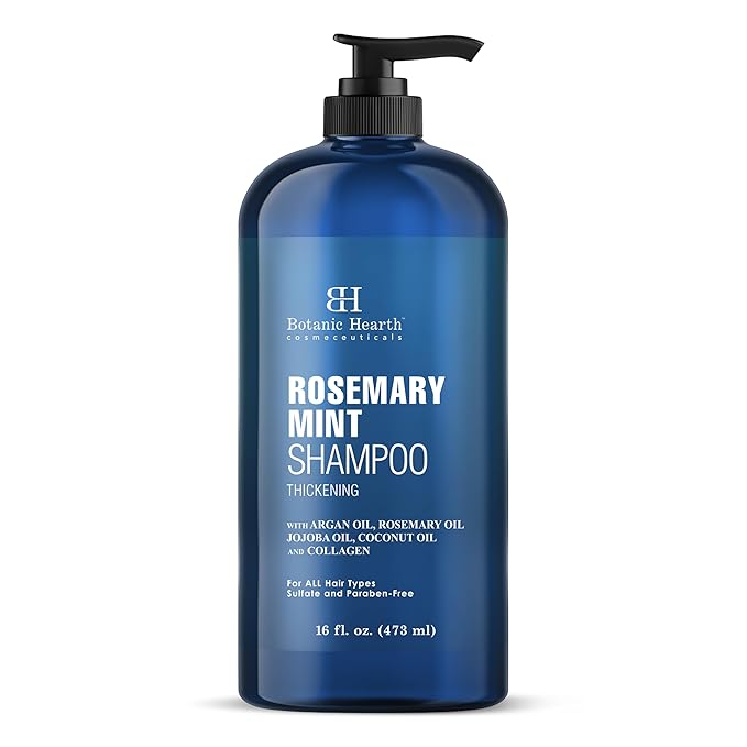 Botanic Hearth Rosemary Shampoo 16 Oz | Rosemary Oil Shampoo De Romero For Hair Growth With Biotin & Mint | Sulfate Free,Thicker & Fuller Hair | Deep Cleansing & Nourishing-Velvo Beauty