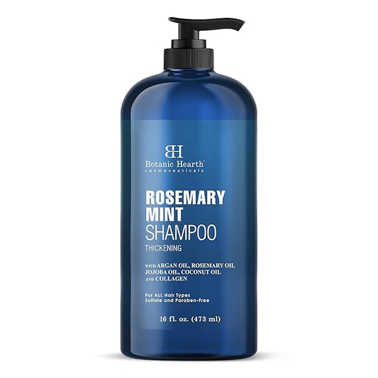 Botanic Hearth Rosemary Shampoo 16 Oz | Rosemary Oil Shampoo De Romero For Hair Growth With Biotin & Mint | Sulfate Free,Thicker & Fuller Hair | Deep Cleansing & Nourishing-Velvo Beauty