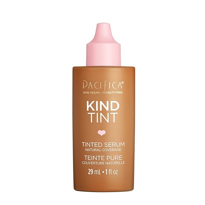 Pacifica Beauty Kind Tint Tinted Serum, Skincare, Vegan Collagen, Hyaluronic Acid, Vitamin C, Niacinamide, Caffeine, Hydrating, Lightweight Foundation, Natural Dewy Skin, Shade 06, 1 fl oz (1 Count)-Velvo Beauty