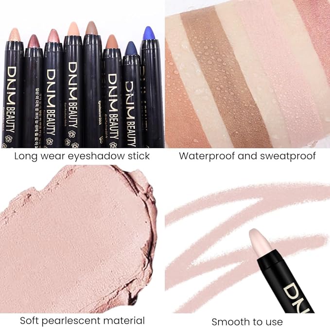 evpct Desert Matte Cream Eye Shadow Brightener Sticks Set for Eyes, Desert Matte Pencil Eye shadow Applicator Stick Pen Palette Makeup Waterproof sombras en crema para ojos 28#-Velvo Beauty