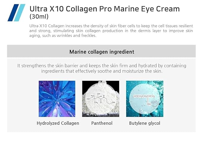 Enough Ultra X10 Collagen Pro Marine Eye Cream 1.01 fl oz (30ml) - Advanced Marine Collagen Care for Youthful Eyes-Velvo Beauty