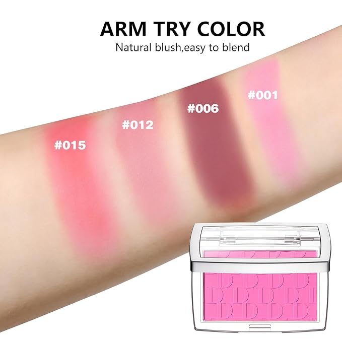 Embossed Blush, Palette Pink Dark Powder Blush Palette-Velvo Beauty