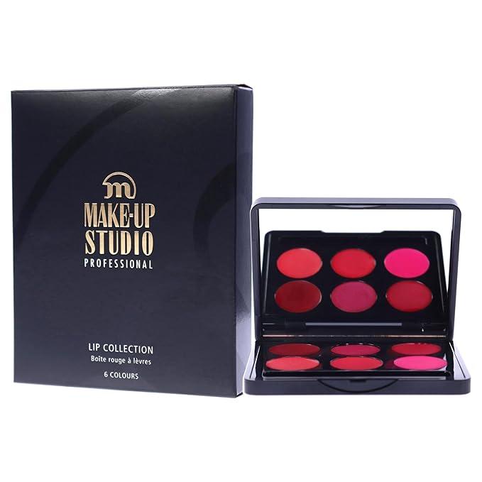 Lipcolourbox 6 Colours - Practical And Professional Lip Color Palette - Soft And Smooth Lips - Long Lasting Color And Shine- Pink - 1 Pc-Velvo Beauty