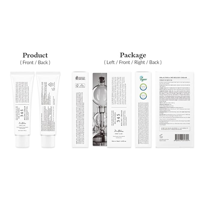 Dr.Althea 345 Relief Cream, Daily Face Moisturizer, Blemish Relief Care, Soothing Recovery & Moisture, Korean Vegan Skin Care for All Skin Types, 1.69 Fl Oz (Pack of 1)-Velvo Beauty