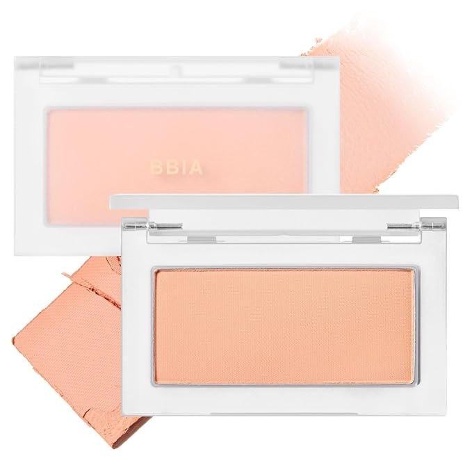 BBIA Ready To Wear Powder Cheek Blush 3 Color – Buildable & Blendable Soft Blush for Cheeks, Matte & Shimmery Finish, Lightweight, Long-Lasting, Vegan, Korea Face Makeup, 0.19oz (03 POWDER APRICOT)-Velvo Beauty