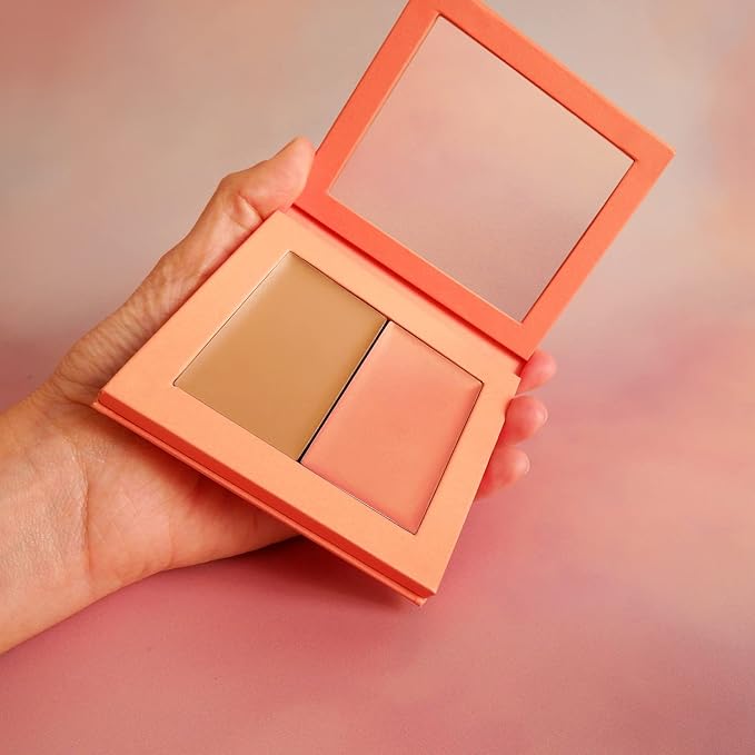Makeup Cream Blush + Bronzer Refillable Palette - 8g - 0.282 Oz. - Long Lasting, Easy to Use, for a Radiant, Natural, Luminous Skin-Velvo Beauty