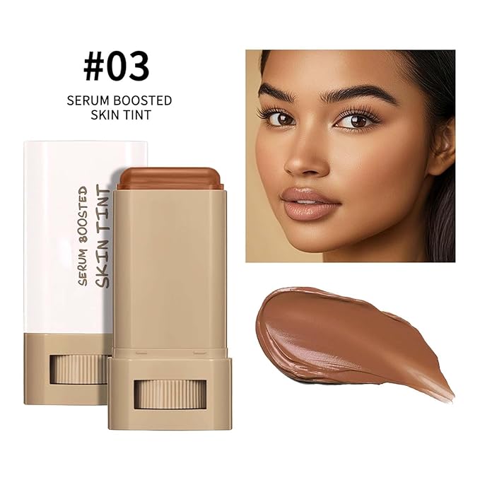 Beauty Balm Serum Boosted Skin Tint – Hydrating Tinted Moisturizer, Lightweight Solid Tinted Foundation Stick for Flawless, Sheer to Medium Coverage, Radiant & Dewy Finish, All-Day Wear (3#, 1)-Velvo Beauty