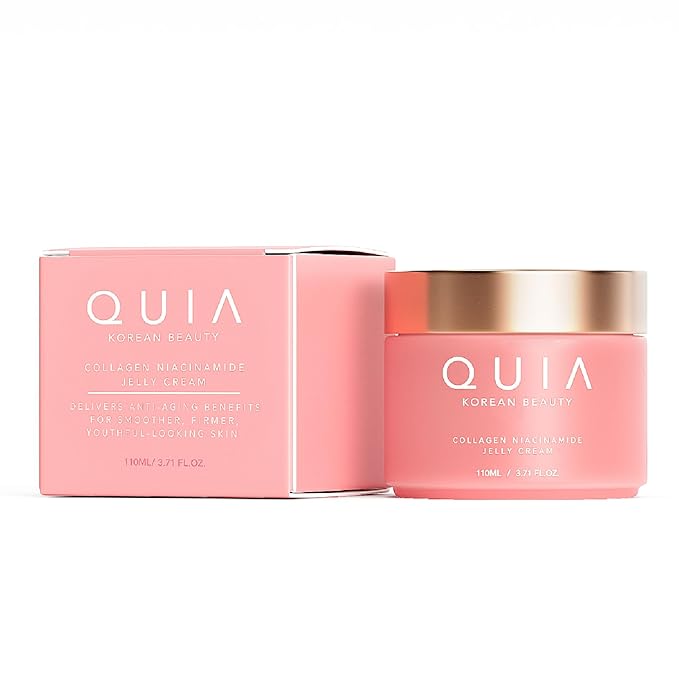 QUIA Collagen Jelly Cream – Lightweight Gel Moisturizer for Glowing, Plump Skin – With Niacinamide and Peptides – Korean Skincare for Daily Hydration-Velvo Beauty