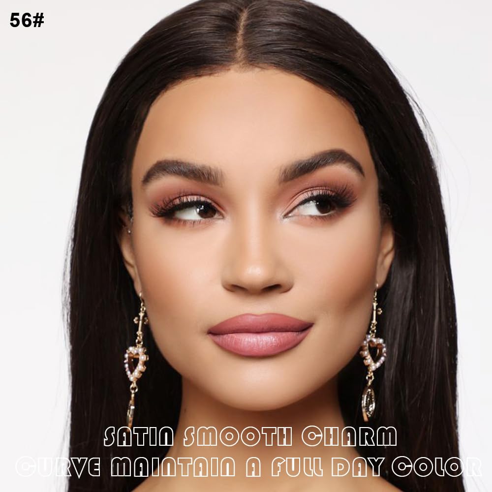 evpct 2Pcs Nude Pink Matte Lip Liner and Lipstick Combo Set for Women, Nude Lip Combo Set Liquid Lips Stick Gloss and Lipliner Stains Set Long Lasting Waterproof, Lips Makeup Pack 24 Hours originale-Velvo Beauty