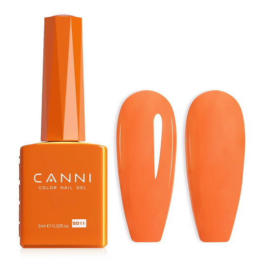 CANNI Orange Gel Nail Polish – 1pcs Bright & Light Orange UV/LED Soak Off Gel, High Gloss Color for DIY Manicure, French Nails & Salon Use-Velvo Beauty