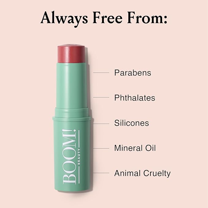 BOOM! by Cindy Joseph Boomstick Rose Nude ® + Boomstick Color ™ - Buildable Lip & Cheek Tint Makeup Sticks, Cream Blush Stick & Clean Beauty Formula Cosmetics-Velvo Beauty