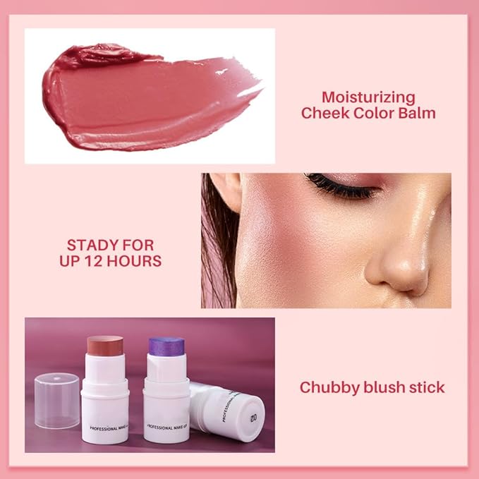 White Highlighter Makeup Stick, White Highlighter Stick Long Lasting Smooth Cheek Highlighter Pencil Makeup Waterproof Cream Make up Highlighter for Face-Velvo Beauty