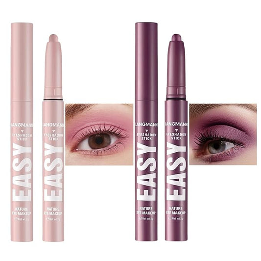 Jolilab Eyeshadow Stick Set, 2 PCS Matte Professional Bright-Colored Contouring and Highlight Eyeshadow Stick, Cream Waterproof Long Lasting High Pigmented Eye Shadow. (2, 01+18 2pcs)-Velvo Beauty