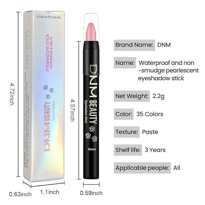 evpct Red Shimmer Cream Eye Shadow Brightener Sticks Set for Eyes, Red Shimmery Matte Pencil Eye shadow Applicator Stick Pen Palette Makeup Waterproof sombras en crema para ojos 35#-Velvo Beauty