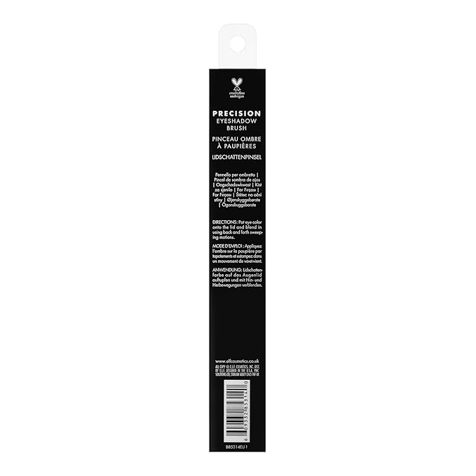 e.l.f. Precision Eyeshadow Brush, Medium-Sized, Tapered, Soft, Synthetic, Luxurious, Blends, Highlights, Contours, Shades, Applies Color, Easy To Clean-Velvo Beauty