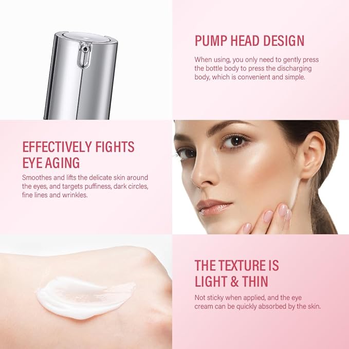 Retinol Eye Retinol Eye Cream for Dark Circles and Puffiness,Anti Aging Eye Cream with Collagen and Hyaluronic Acid,Smoothes Fine Lines,Firms and Lifts Eye Skin,Deeply Moisturizing-Velvo Beauty