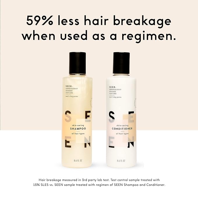 SEEN Shampoo Eco-Refill -Non-Comedogenic & Sulfate-Free Hair Shampoo- Dermatologist-Developed - Safe for Sensitive, Eczema & Acne Prone Skin-Velvo Beauty