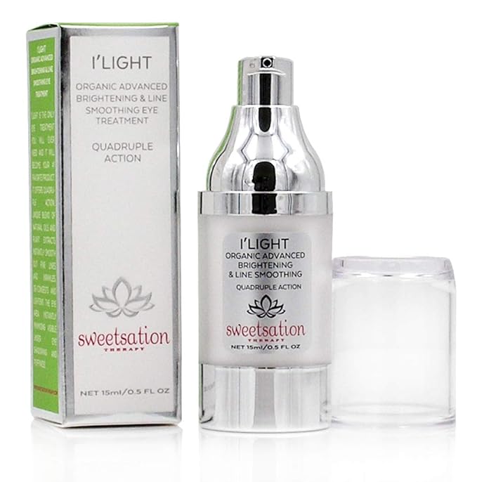Sweetsation Therapy/YUNASENCE ILIGHT Organic Advanced Illuminating & Line Smoothing Eye Treatment, 0.5oz. For Dark Circles, Puffiness, Fine Lines.-Velvo Beauty
