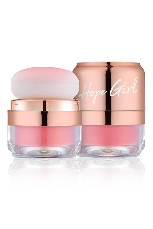 Hope Girl 3D Powder Blusher 0.17oz | Skin-Loving Korean Mini Blush for Cheeks and Eye Makeup w/Allantoin | K Beauty Cool Toned Vibrant Sunkissed Fine Powder Makeup Blush Cosmetics (#05 Orange Flower)-Velvo Beauty