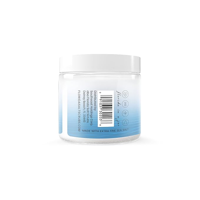 Sea Salt Body Scrub by Florida Suncare - Ocean Salt Body Polish Infused with Marine Algae - Exfoliating Face and Body Scrub - Facial Scrub Exfoliator to Tackle Acne (Key Lime, 12.1 oz)-Velvo Beauty