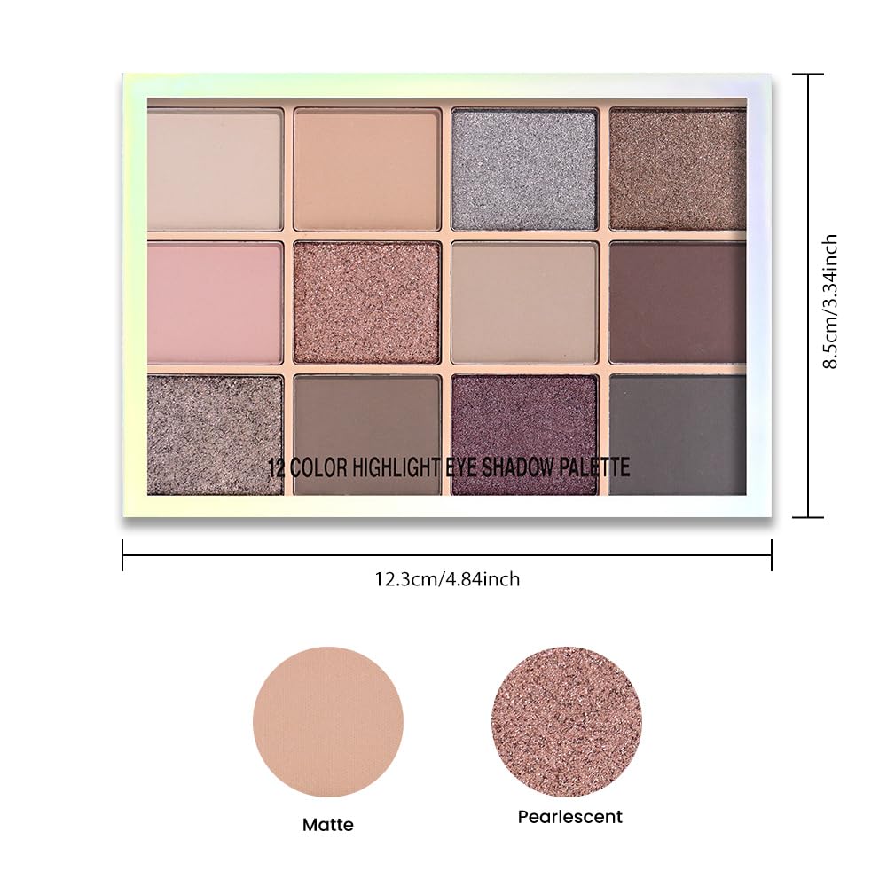 Eye Shadow Palette,Nude Silver Gray Cream Eyeshadow Makeup Pallets for Women Natural Eyeshadows for Eyes Long Lasting Naturing-Looking-Velvo Beauty
