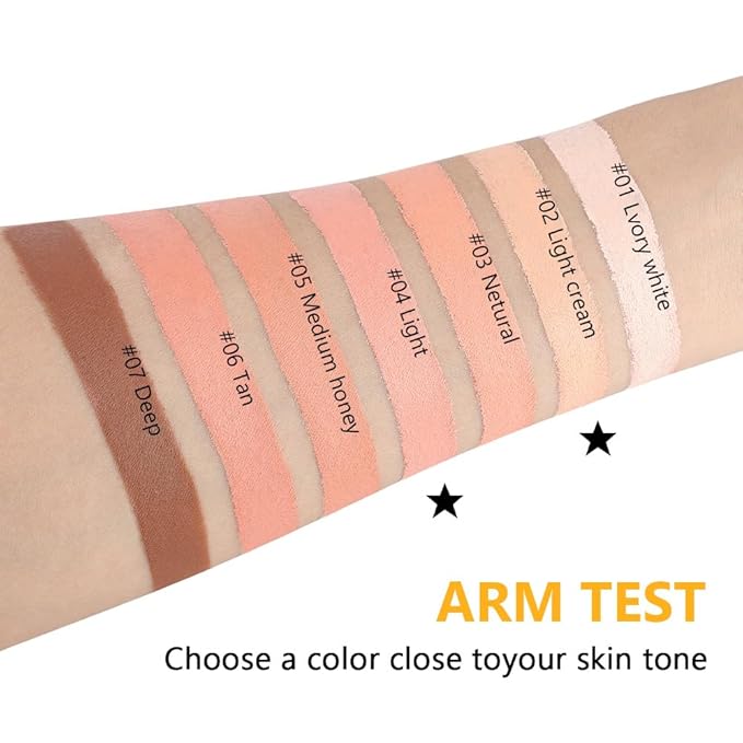 Kaely 2Pcs Pot Concealer Full Coverage Set,under Eye Brightener Concealer for Conceals Dark Circles,Waterproof Foundation Face Makeup Brush Kit,Color Correcting Concealer,02+04-Velvo Beauty