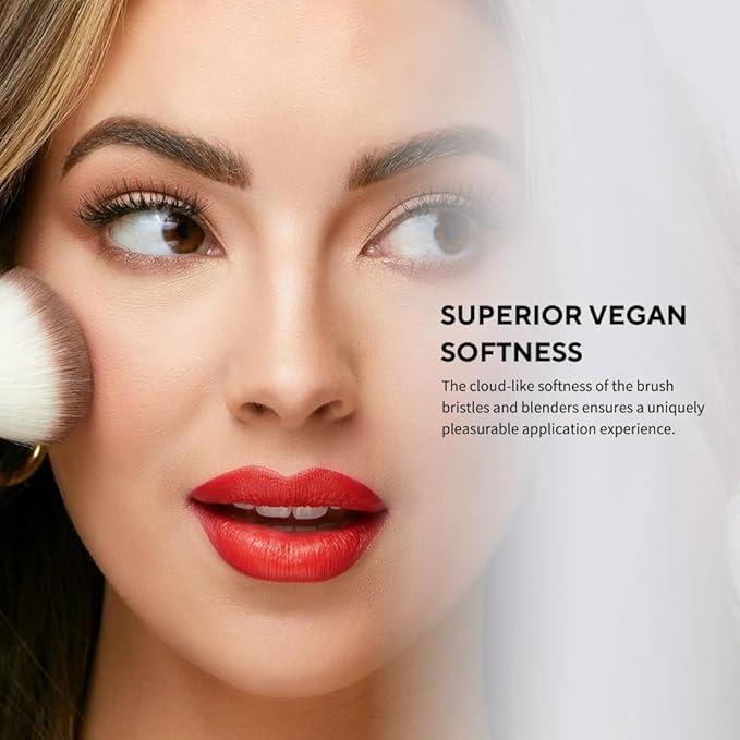Professional Makeup Brush 11 Piece Set, Premium Synthetic Vegan Brushes Kit for Blending Powder, Foundation, Concealer, Blush & Eye Shadow, Cruelty-Free-Velvo Beauty