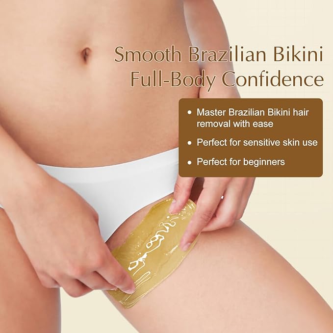 Hard Wax Beads, 1lb Honey Wax Beans for Hair Removal, Hard Wax for Sensitive Skin at Home, Wax Refill Perfect for Brazilian Bikini, Legs, Facial, Eyebrow and Full Body for Women and Men-Velvo Beauty