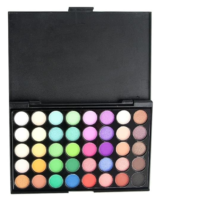 40 color Highly Pigmented Eye Makeup Palette, Matte Shimmer Metallic Eyeshadow Pallet Long Lasting Blendable Natural Colors Make Up Eye Shadows Cosmetics Gift Kit (E02)-Velvo Beauty