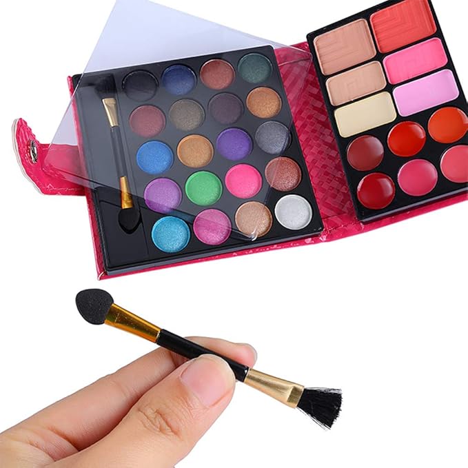 32 Colors Eyeshadow Palette Makeup Contouring Kit Combination with Lipgloss, Blusher and Concealer #1 - Perfect for Professional and Daily Use-Velvo Beauty