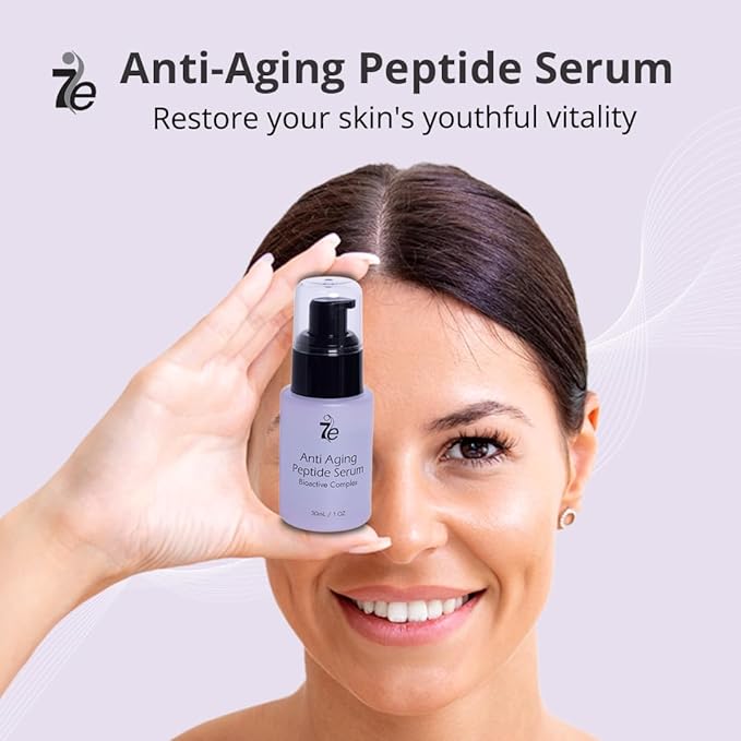 7E Wellness:Anti-Aging Peptide Serum, Anti-Wrinkle Copper Peptide Serum With Hyaluronic Acid & Polypeptides - Supports Collagen & Elastin Production | Brightening, Firming & Hydrating for Face-Velvo Beauty