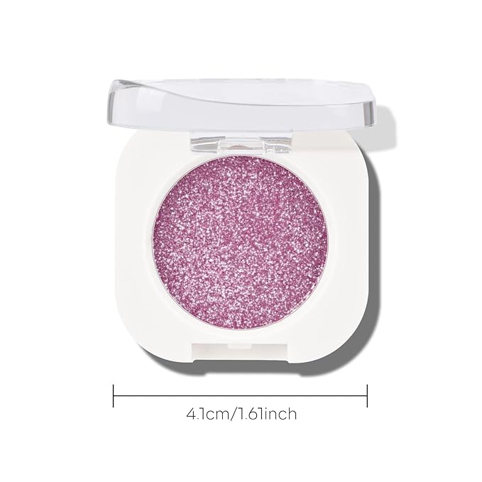 KYDA Single Glitter Eyeshadow, Bright Purple Diamond Glow Eyeshadow, Ultra-fine Lightweight Powder, Blendable Formula, Daily Glitter Eyes Makeup, Glam Rock-Velvo Beauty