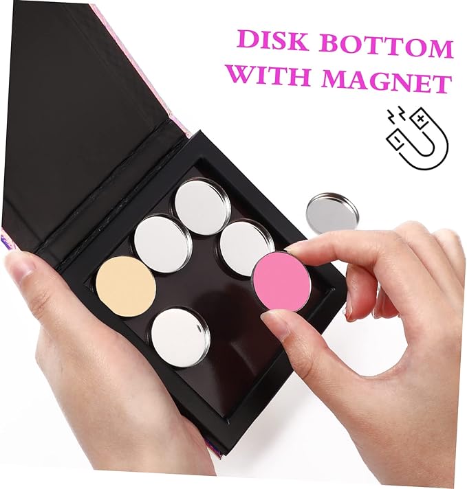 1 Set Empty Makeup Tray Magnetic Makeup Pan Magnetic Palette Empty Cosmetics Palette Empty Eyeshadow Holder Make up Palette Paper Eye Shadow Travel Blush Powder-Velvo Beauty